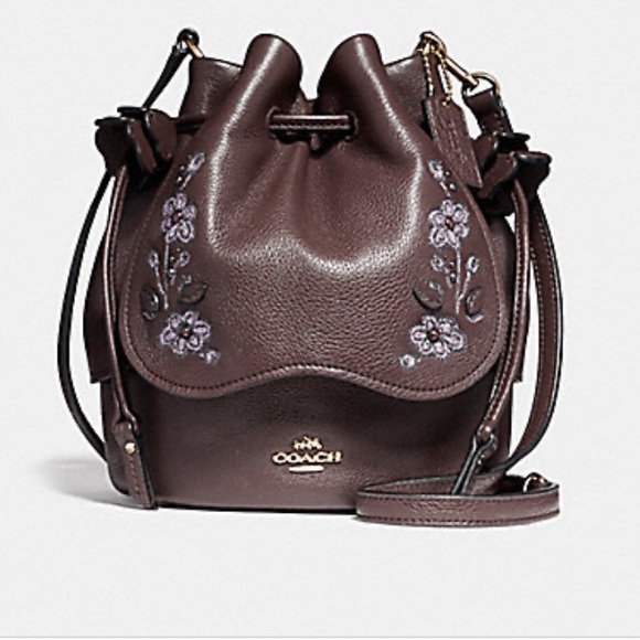 Coach Handbags - Coach Petal Crossbody Embroidered Flower Bag